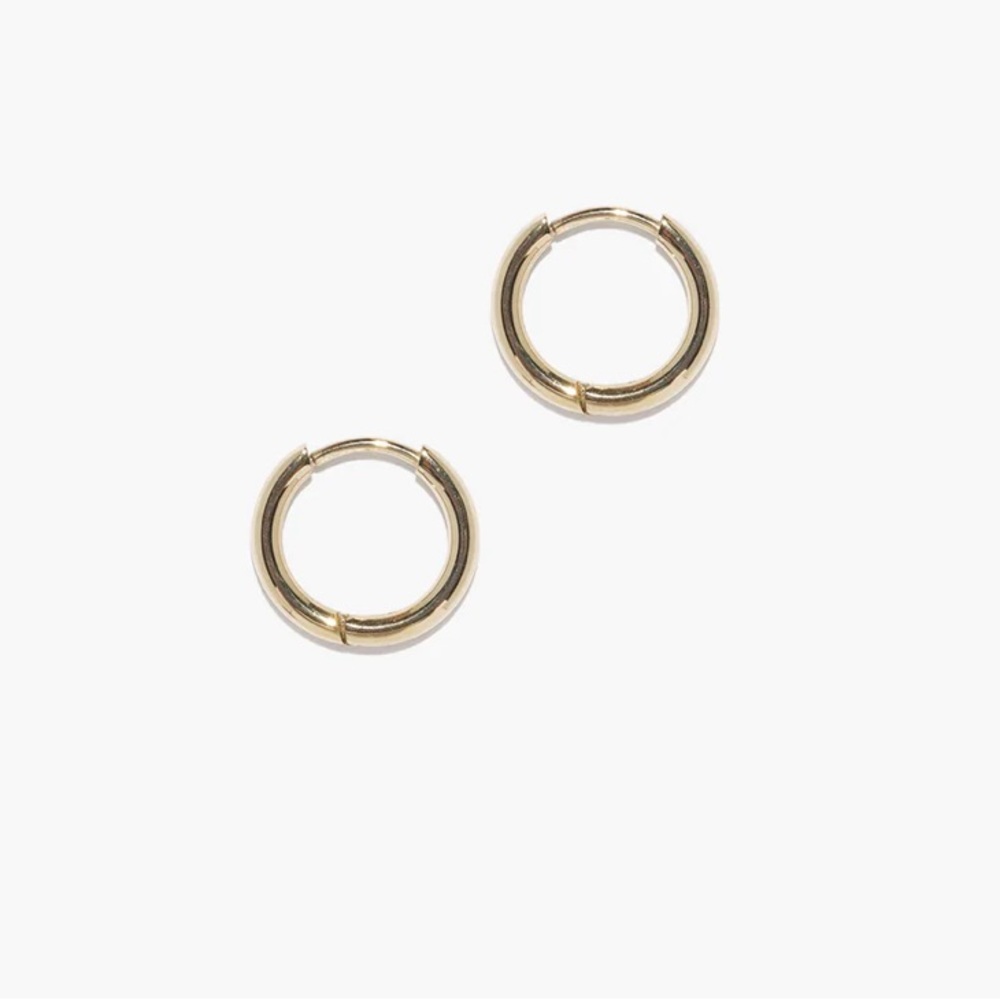 EUC Pair of Ready-Made Jewelry Gold Mini Infinity Hoop Hoops Earrings